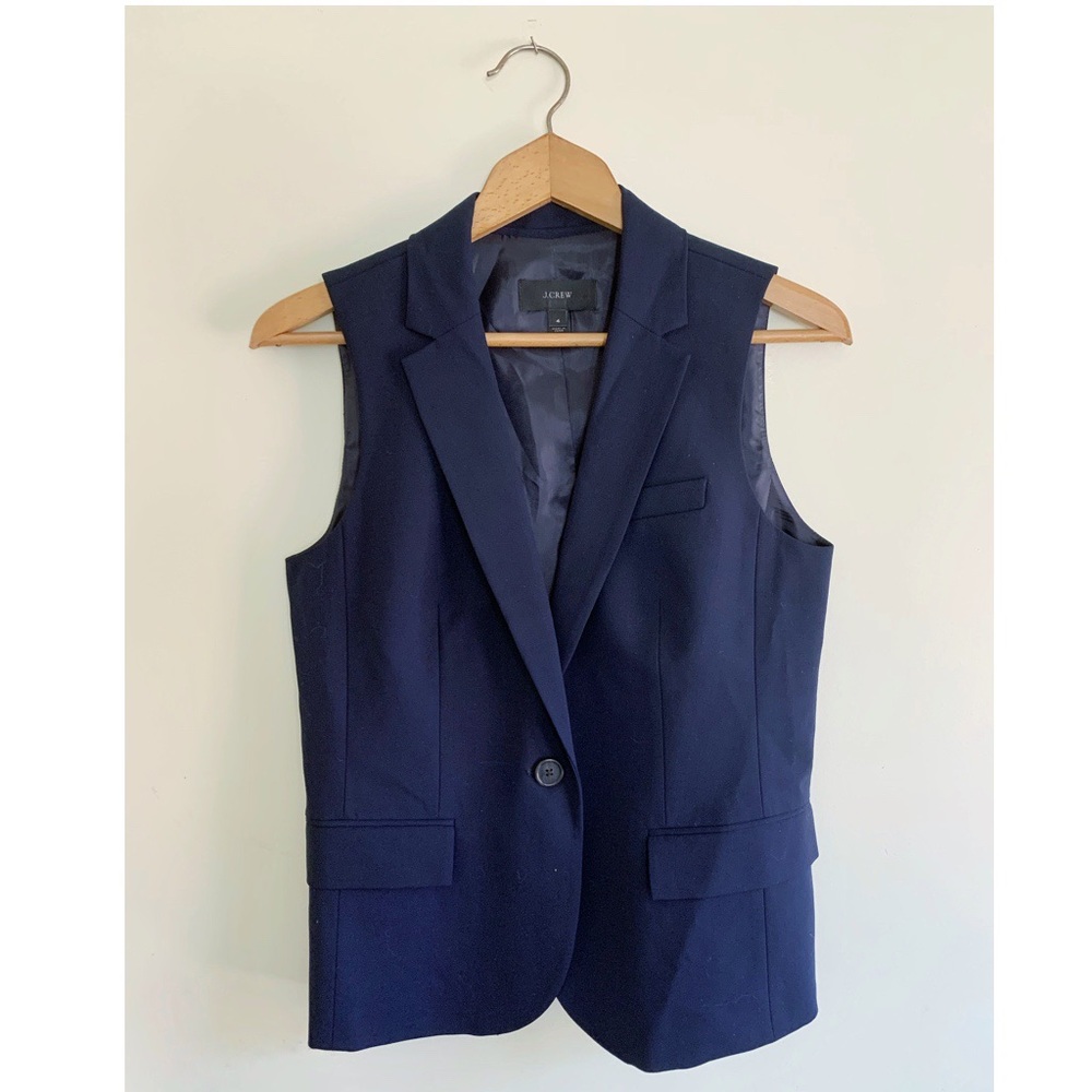 J. Crew Navy Suit Vest